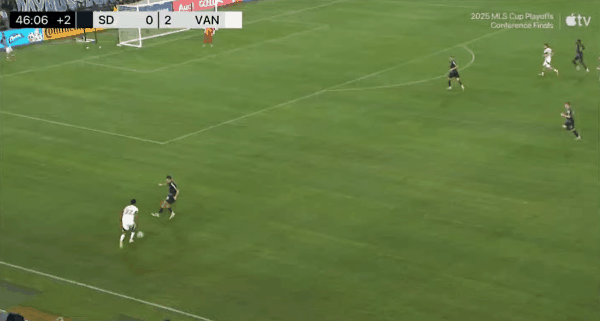 47'怀特破门! 圣地亚哥FC 0- 3温哥华白帽