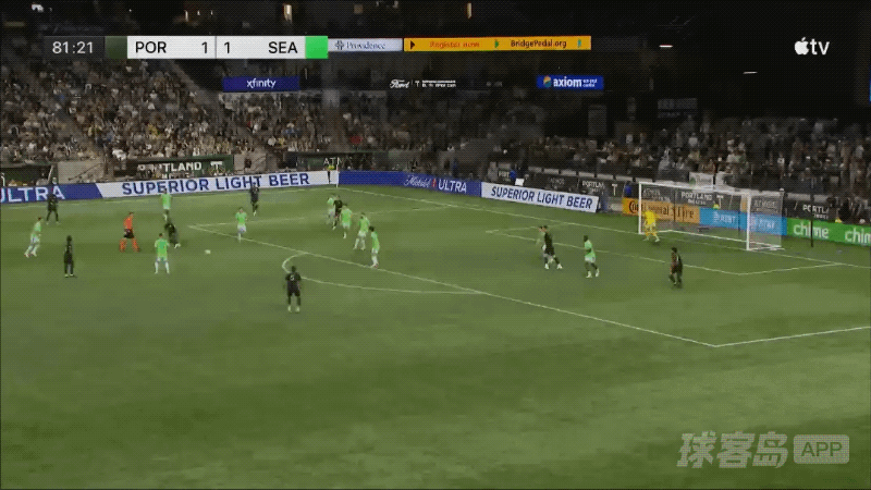 82'拜尔破门! 波特兰伐木者 2- 1西雅图海湾人