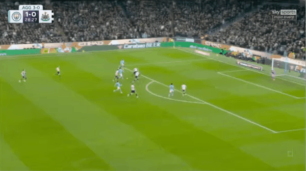 29'马尔穆什破门! 曼城 2- 0纽卡斯尔