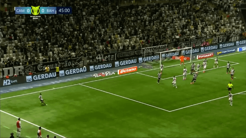 46'鲁安破门! 米内罗竞技 1- 0巴伊亚