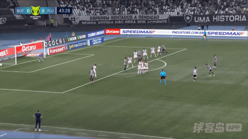 44'特莱斯破门! 博塔弗戈 1- 0弗鲁米嫩塞