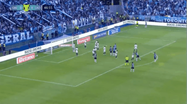 48'W.桑托斯破门! 格雷米奥 1- 1圣保罗