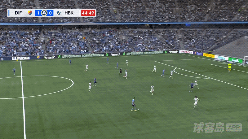 45'赫格兰破门! 佐加顿斯 2- 0哈尔姆斯塔德