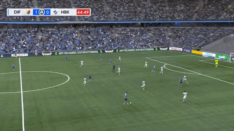 45'赫格兰破门! 佐加顿斯 2- 0哈尔姆斯塔德