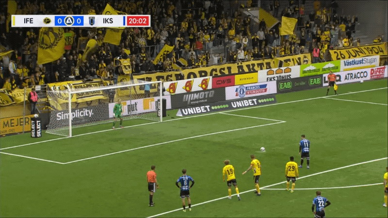 21'比耶克博点球未进! 埃尔夫斯堡 0- 0天狼星