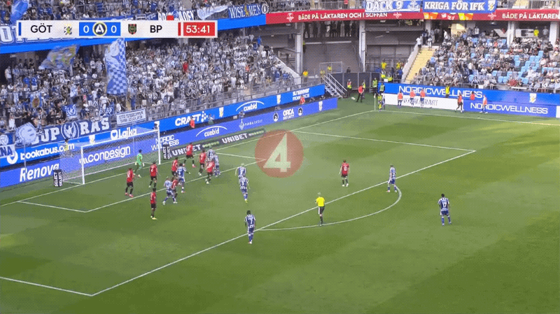 54'耶博阿破门! 哥德堡 1- 0布洛马波卡纳