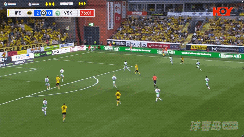 77'莫莫破门! 埃尔夫斯堡 3- 0瓦斯特拉斯