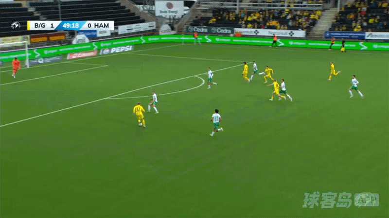 50'赫尔默森破门! 博德闪耀 2- 0汉坎