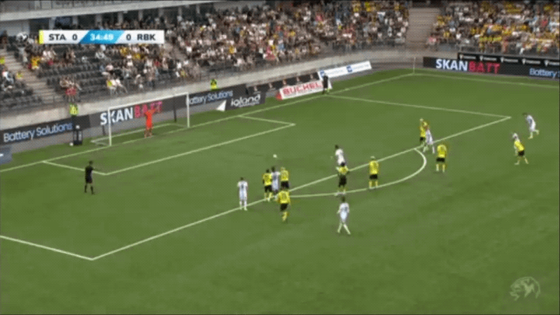 35'奇亚卡点球破门! 斯达 0- 1罗森博格