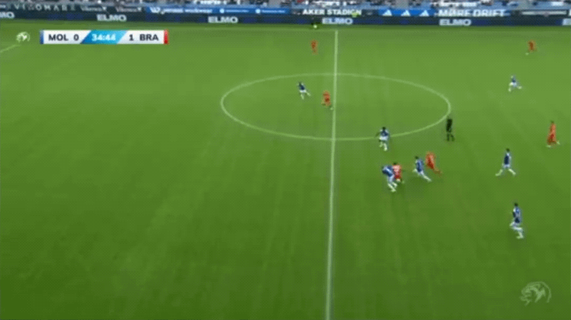 35'埃里克森破门! 莫尔德 0- 2布兰