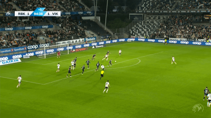 95'奇亚卡破门! 罗森博格 2- 1维京