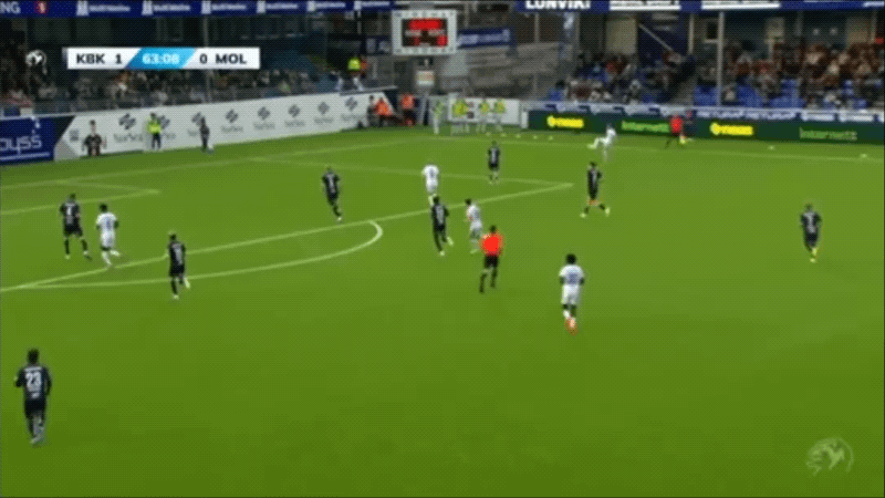 64'赫斯塔德破门! 克里斯蒂安松 1- 1莫尔德
