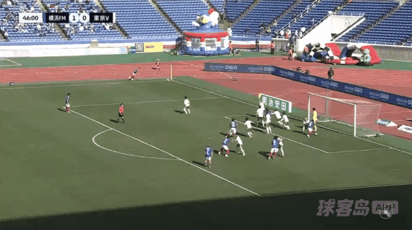 47'远野大弥破门! 横滨水手 1- 0东京绿茵