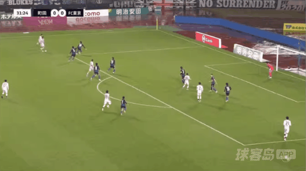 32'远藤溪太破门! 町田泽维亚 0- 1FC东京