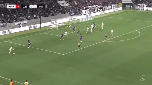 93'特雷维森破门! 广岛三箭 1- 2京都不死鸟