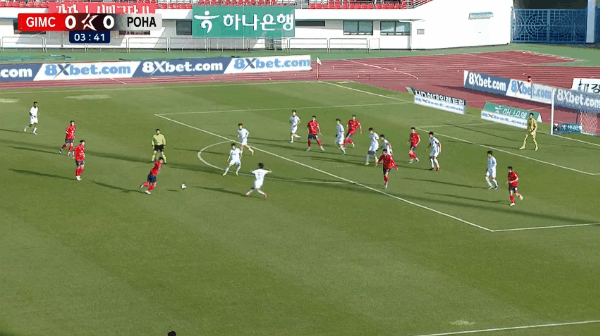 4'高在贤破门! 金泉尚武 1- 0浦项制铁