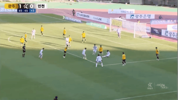 46'吴厚性破门! 光州FC 1- 1仁川联队