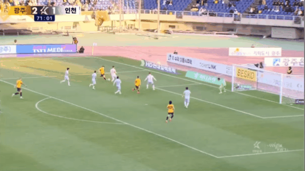 72'申昶武破门! 光州FC 3- 1仁川联队