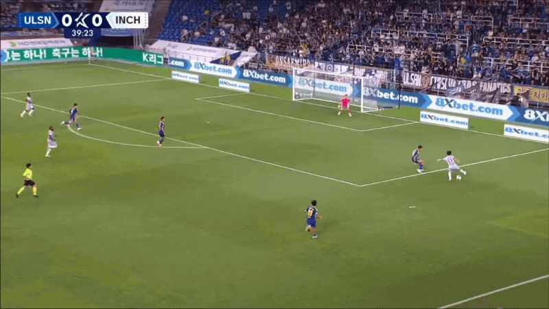 40'费里尔破门! 蔚山HD 0- 1仁川联队