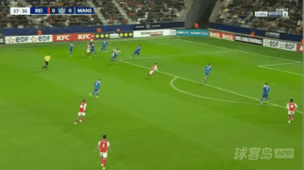 38'莱昂尼破门! 兰斯 1- 0勒芒