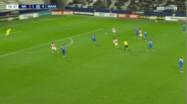 71'莱昂尼破门! 兰斯 2- 0勒芒