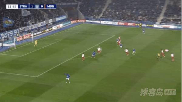 55'恩西索破门! 斯特拉斯堡 2- 0摩纳哥