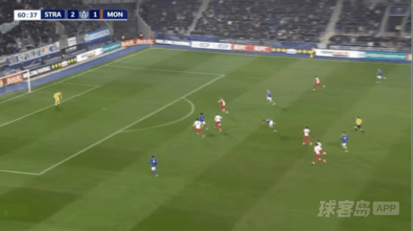 61'恩西索破门! 斯特拉斯堡 3- 1摩纳哥