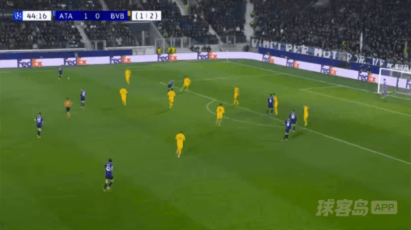 45'扎帕科斯塔破门! 亚特兰大 2- 0多特蒙德