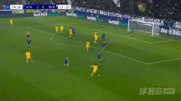 75'阿德耶米破门! 亚特兰大 3- 1多特蒙德