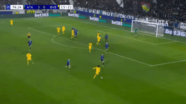 75'阿德耶米破门! 亚特兰大 3- 1多特蒙德