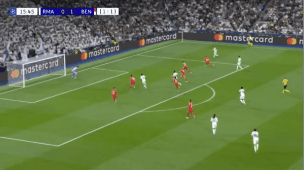 16'楚阿梅尼破门! 皇家马德里 1- 1本菲卡