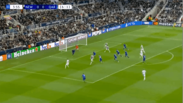 4'托纳利破门! 纽卡斯尔 1- 0卡拉巴克