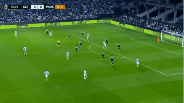 63'斯威德伯格破门! 塞尔塔维戈 1- 0塞萨洛尼基