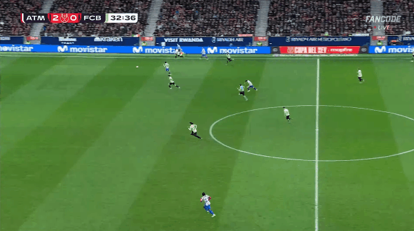 33'卢克曼破门! 马德里竞技 3- 0巴塞罗那