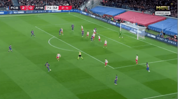 72'伯纳尔破门! 巴塞罗那 3- 0马德里竞技