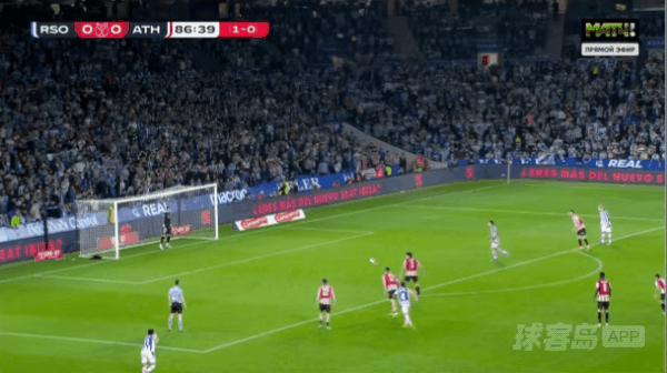 87'奥亚萨瓦尔点球破门! 皇家社会 1- 0毕尔巴鄂竞技