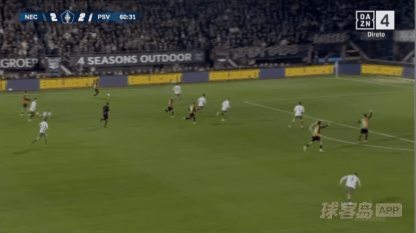 61'奥纳尔破门! 奈梅亨 3- 2埃因霍温