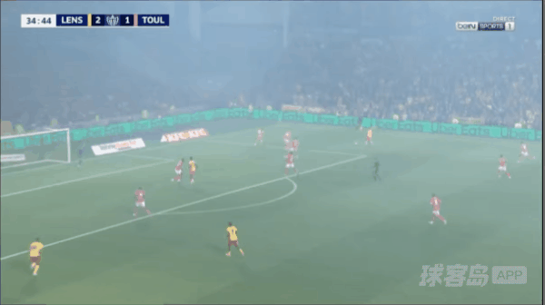 35'尤杜破门! 朗斯 3- 1图卢兹