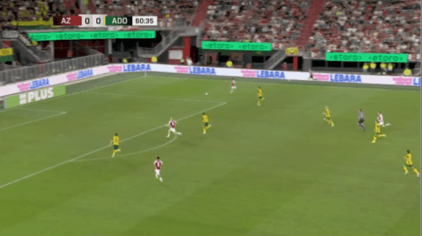 61'达尔破门! 阿尔克马尔 1- 0海牙