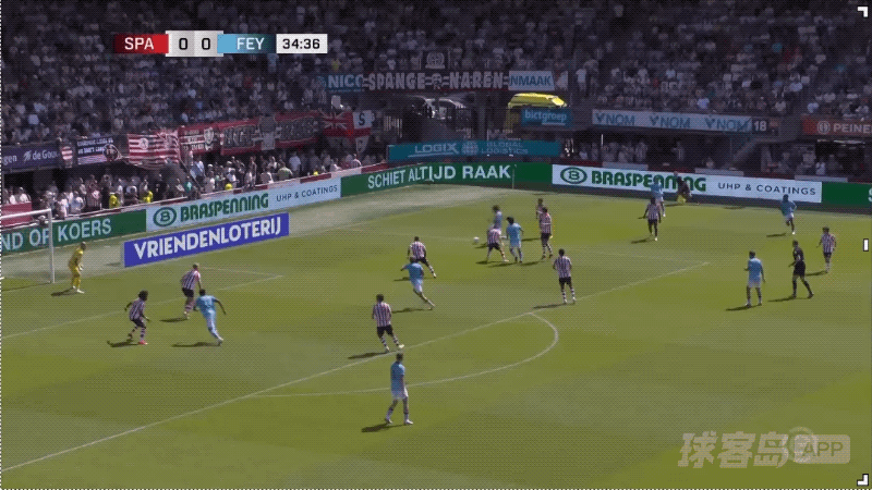 35'瓦伦特破门! 鹿特丹斯巴达 0- 1费耶诺德