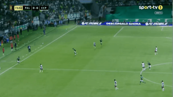 73'佩雷拉惨遭直红! 帕尔梅拉斯 0- 0波特诺山丘