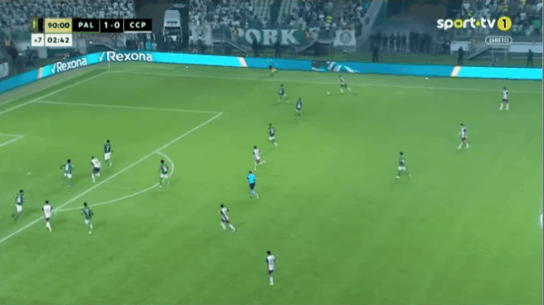 93'米格尔乌龙破门! 帕尔梅拉斯 1- 1波特诺山丘