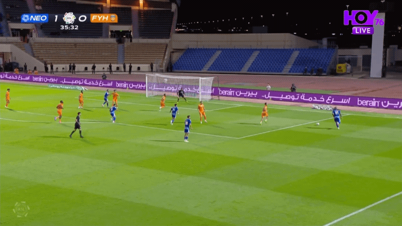 36'本拉赫马破门! 新未来城体育 2- 0费哈