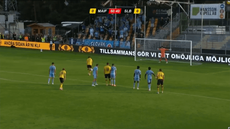 61'斯特劳德点球破门! 米亚尔比 1- 0布拉迪斯拉发