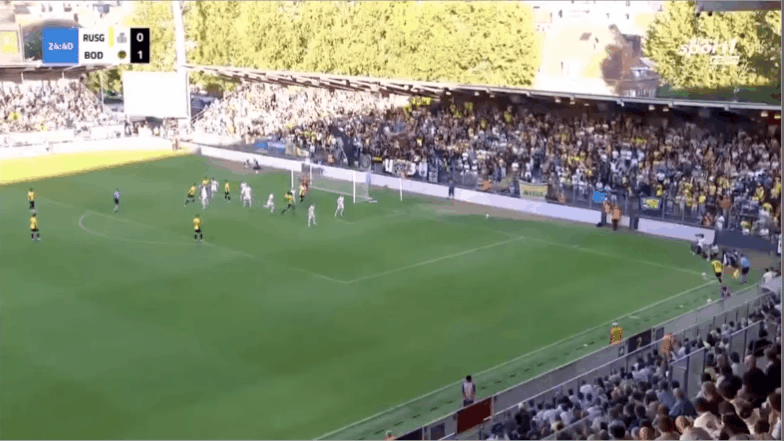 25'弗洛鲁兹破门! 圣吉罗斯 1- 1博德闪耀
