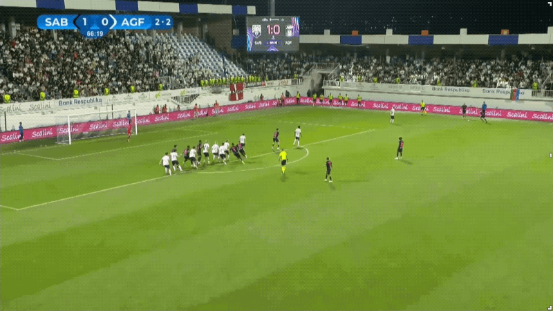 67'索尔维特破门! 萨巴赫 2- 0奥胡斯