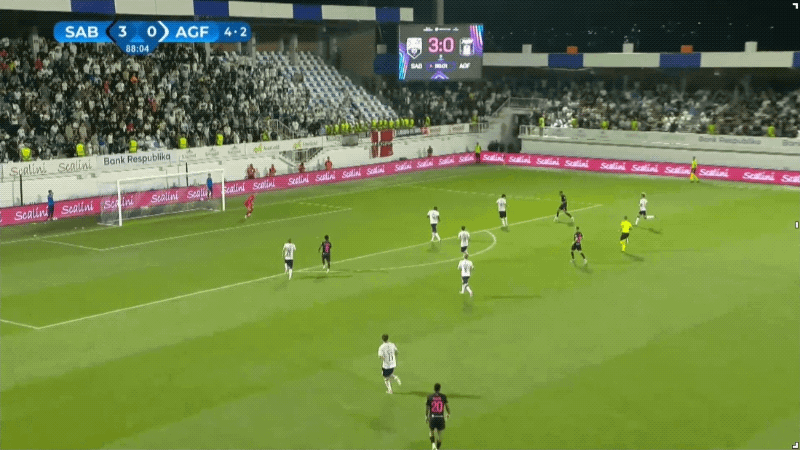 89'塞维利纳破门! 萨巴赫 4- 0奥胡斯