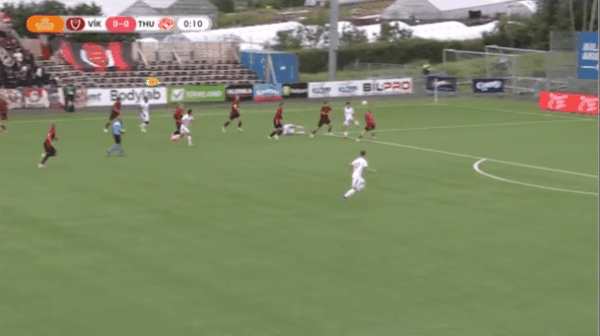 10'法尔破门! 维京古尔 0- 1图恩