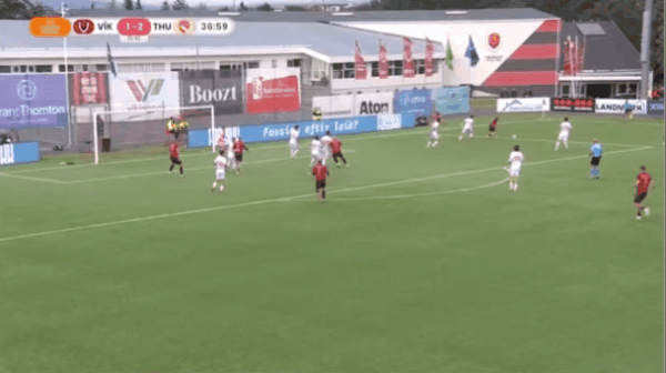38'索达森破门! 维京古尔 2- 2图恩