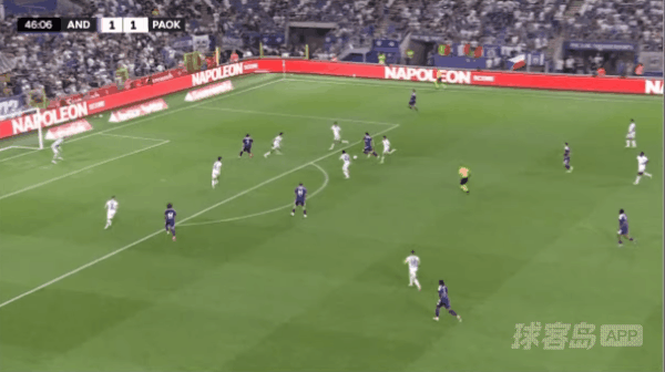 47'安布罗斯破门! 安德莱赫特 2- 1塞萨洛尼基